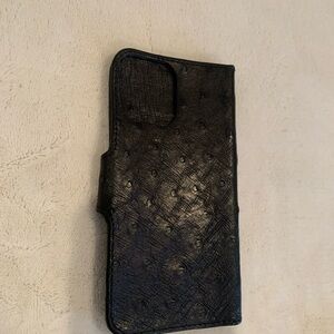 Black Leather Phone case with wallet